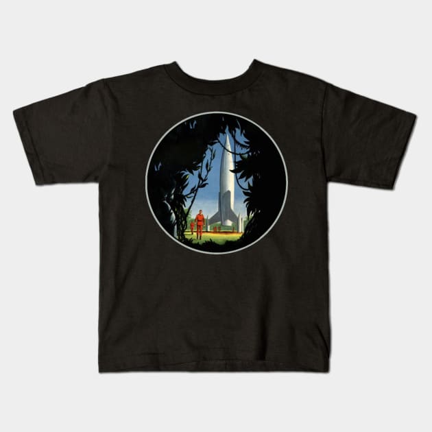 Jungle Planet Fall - Retro Kids T-Shirt by McWolf